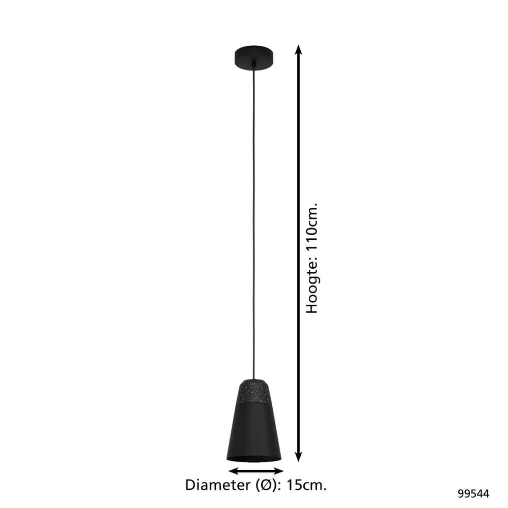 Lampe suspendue noire Canterras Eglo 9002759995447