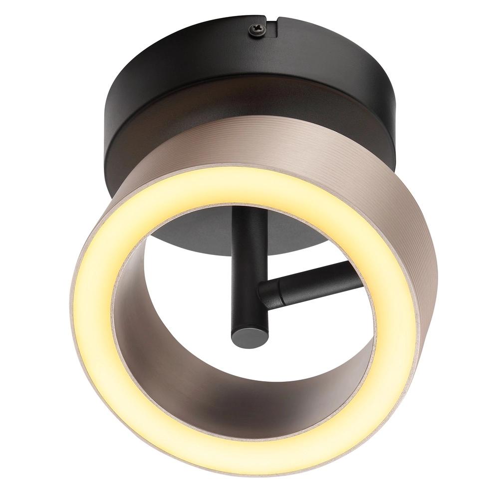 Lampe de plafond Axion Noir avec brun Brilliant 4004353477157