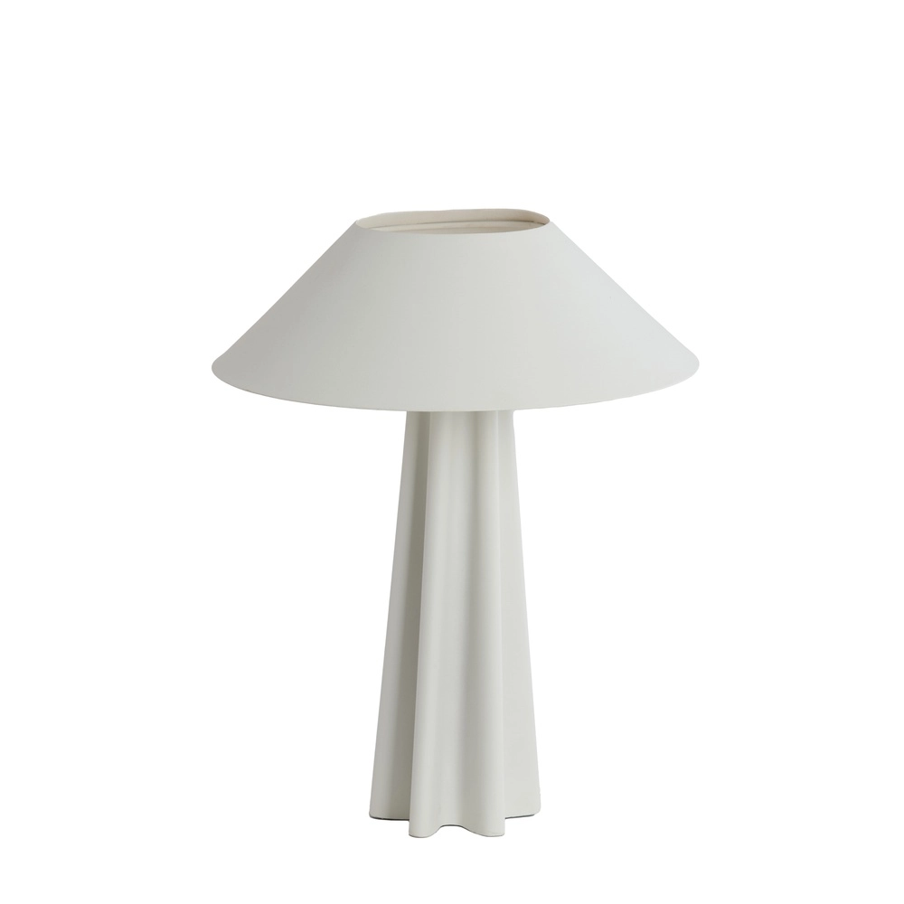 Lampe de table blanche Cukai avec un capuchon métallique
