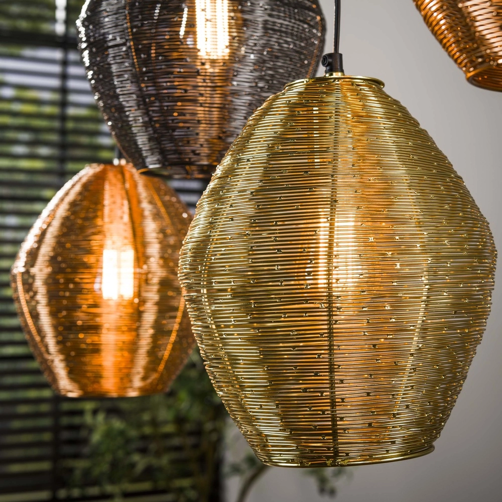 Lampe pendante en métal Web 5 lumières Lyora 8716803511415