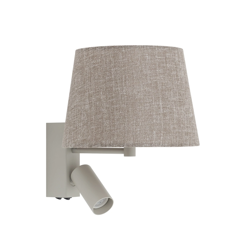 Lampe murale marron sable Tutoia avec abat-jour de lampe