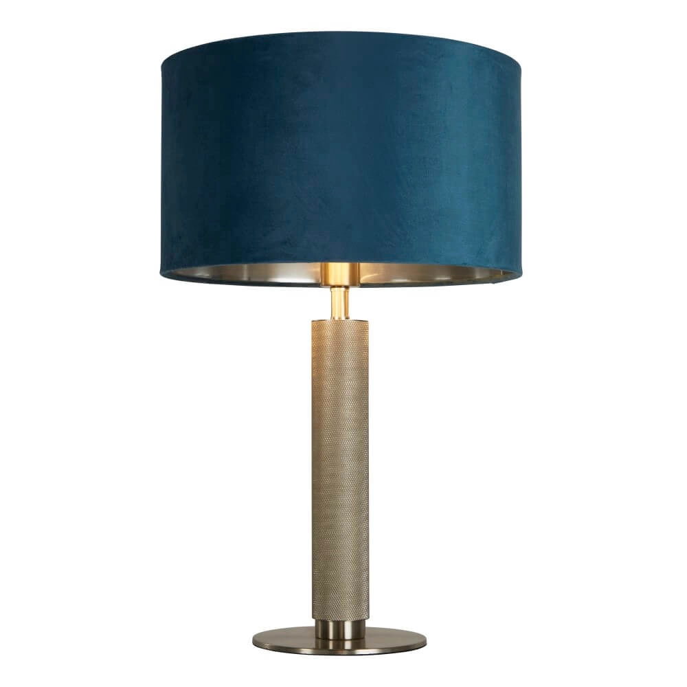 Lampe de table London or avec nuance bleue Searchlight 5053423248417