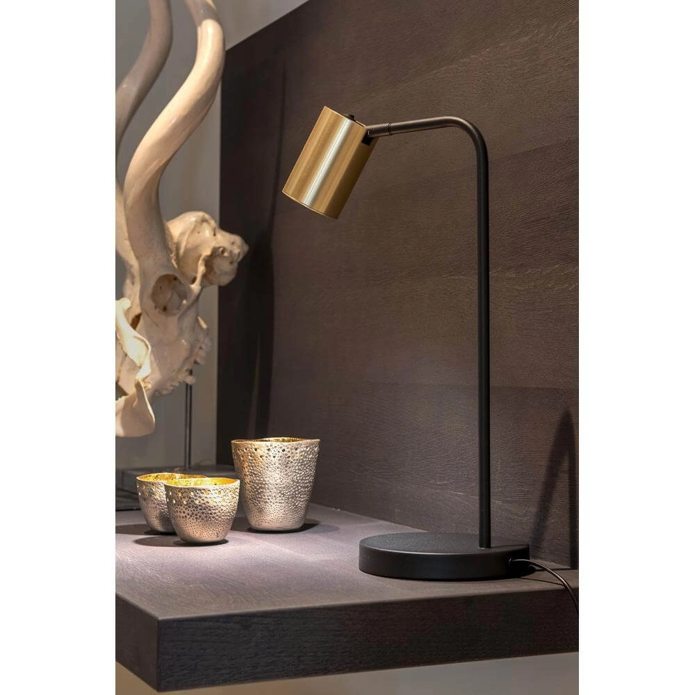 Lampe de table design Megano noir avec or Artdelight 8720701100640