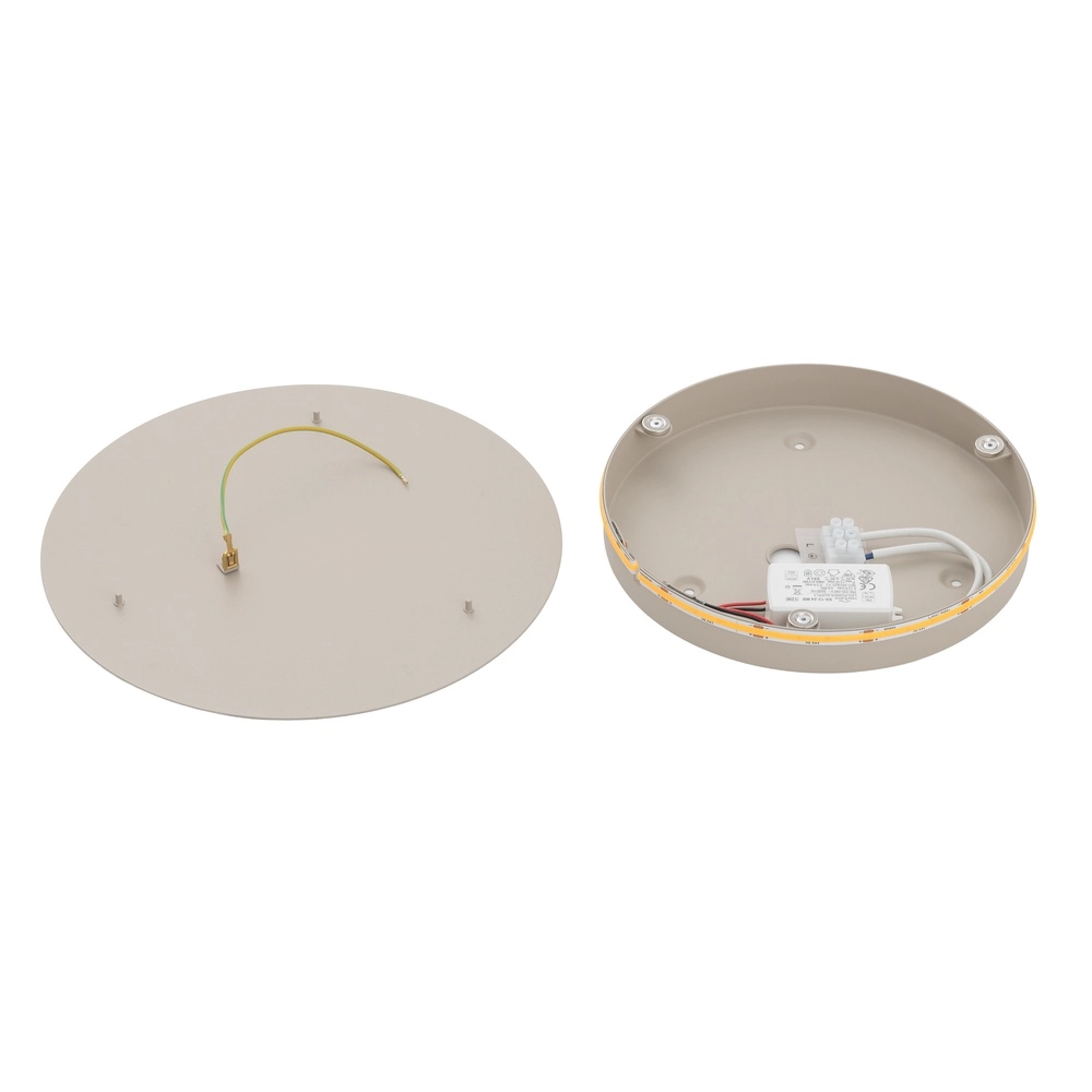 Lampe murale de conception Ring brun sable Ø 25cm Lyora 5903139126557