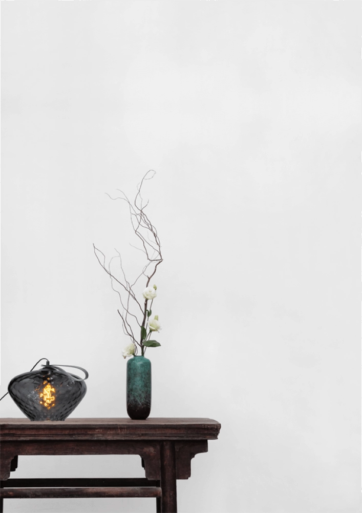 Lampe de table Porto Transportez-le avec un verre fumé Blossom Masterlight 8718121271323