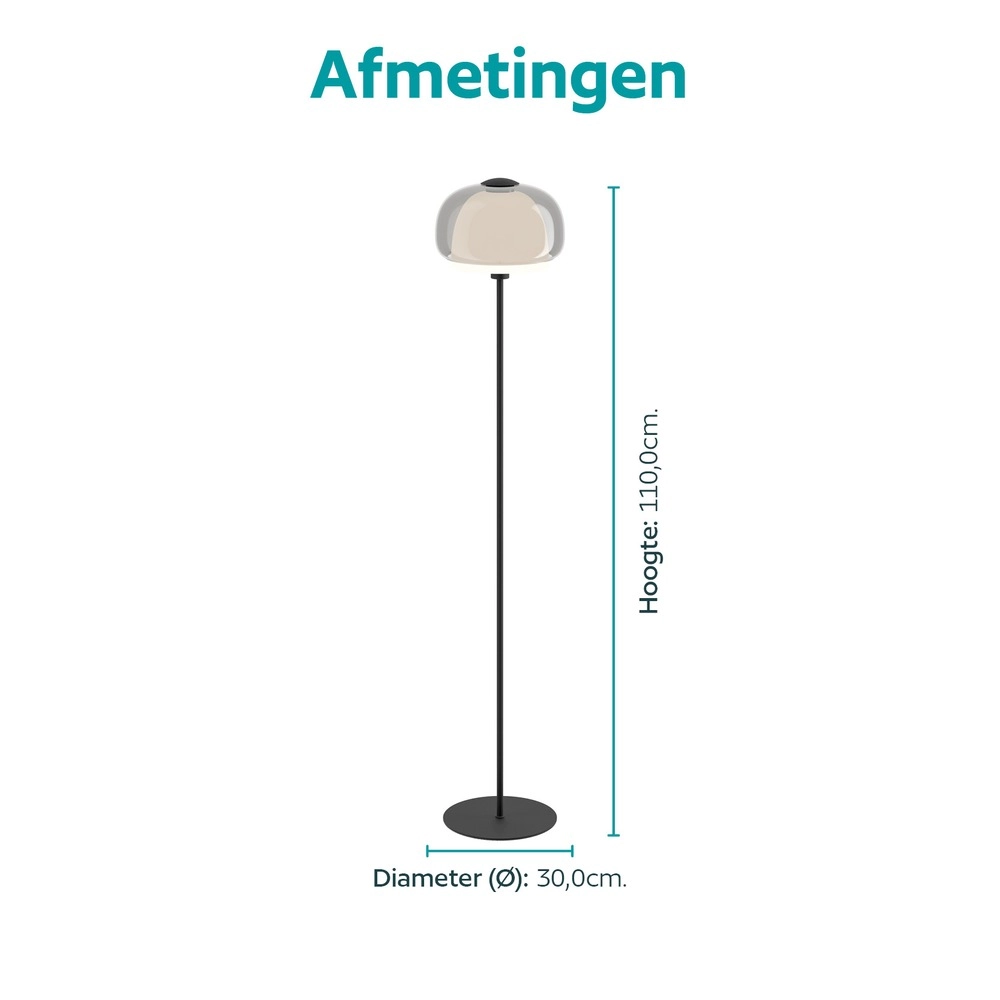 Lampadaire de conception Belomontejo Noir Eglo 9008606406746