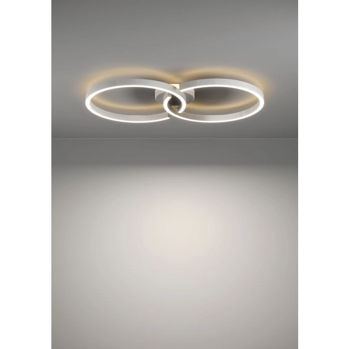 Plafonnier LED blanc Amandolo 2 anneaux Eglo 9008606275069