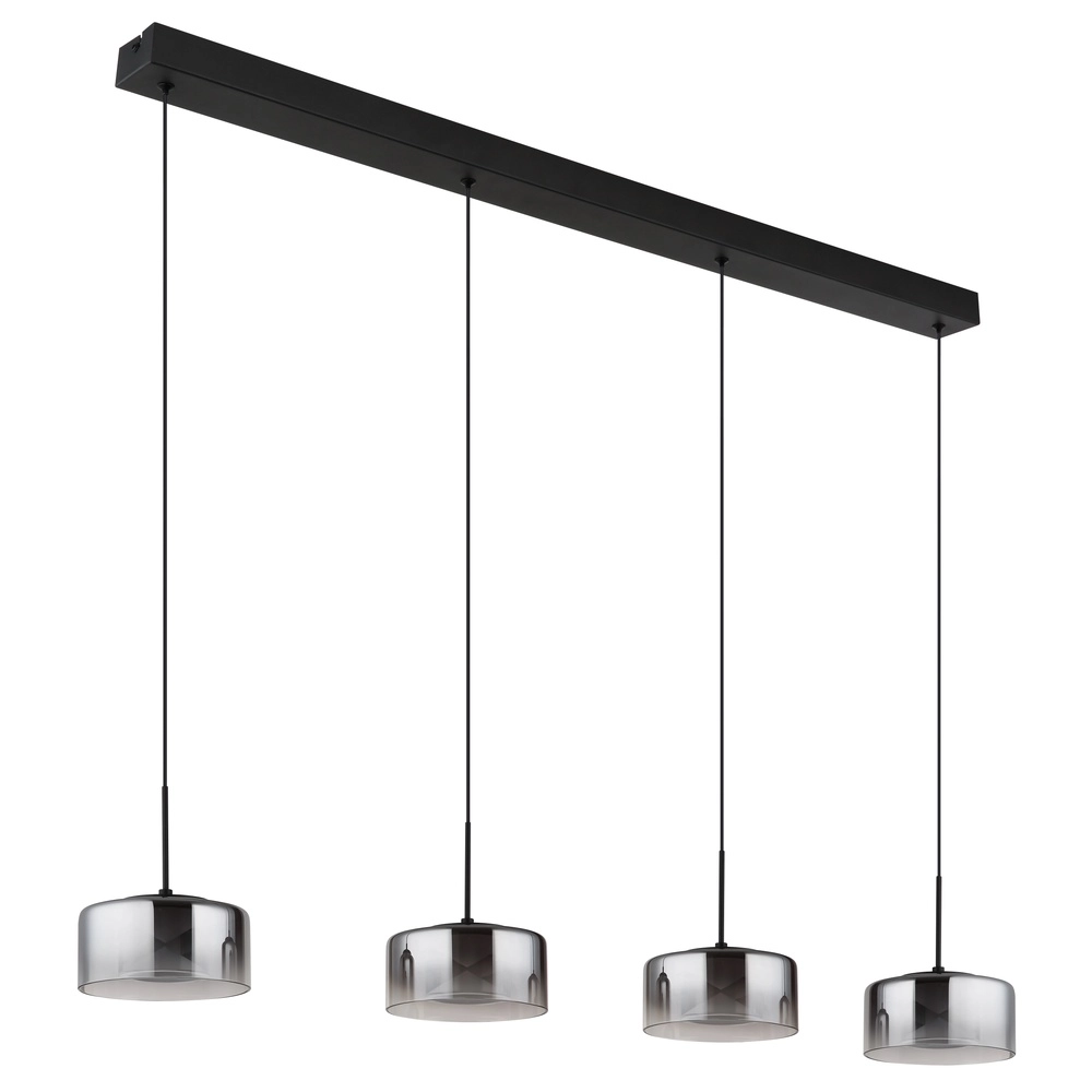 Lampe pendante de conception Belinda Noir à 4 lumières Globo 9007371531295
