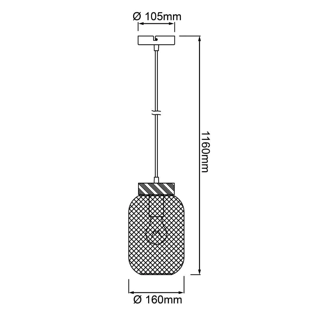 Lampe suspendue rose Giada avec du bois Brilliant 4004353354229