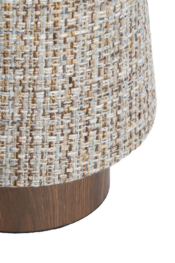 Lampe de table tressée Howie bois Ø 15cm Light & Living 8717807759384