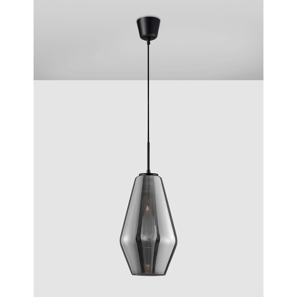 Suspension Veiro verre chromé Ø 17 x 28,5cm Lyora 5212017421289