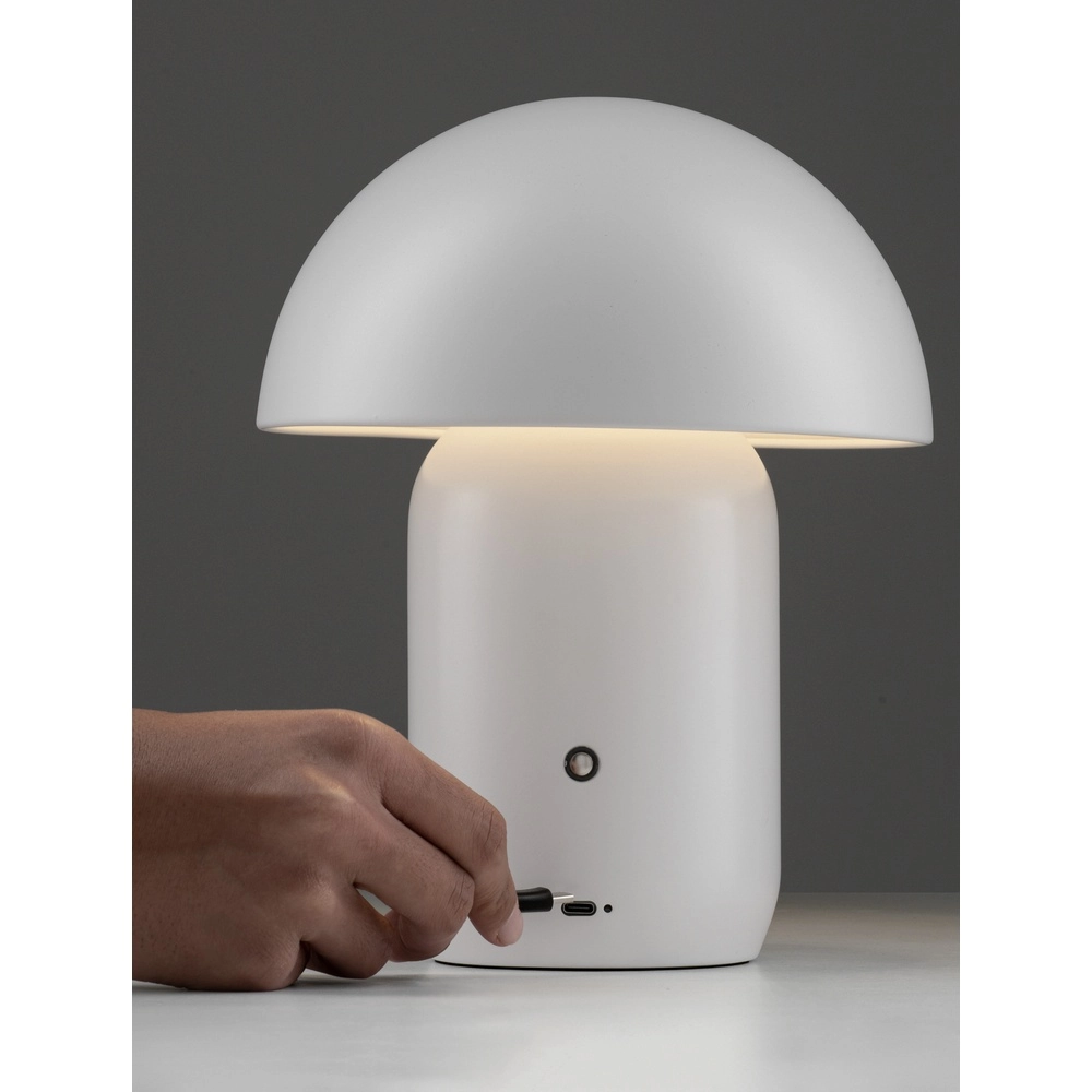 Lampe de table design Pois Blanc rechargeable Lyora 5212017472076