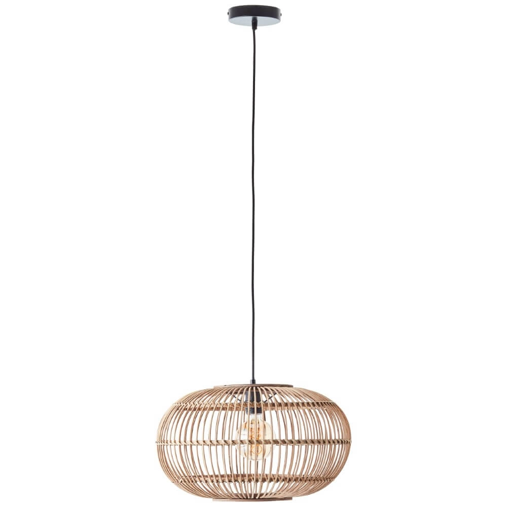 Lampe suspendue en rotin Woodball Ø 44,5 cm Brilliant 4004353413780