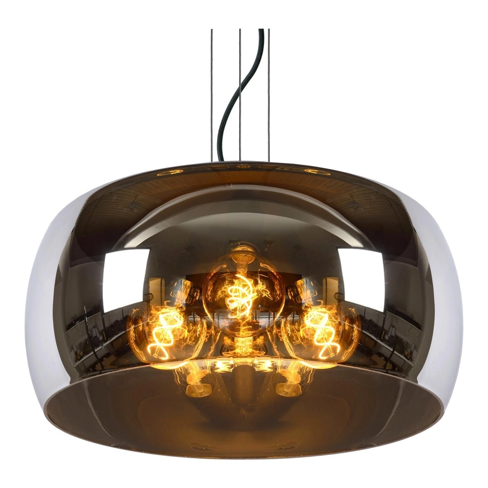 Lampe pendante de conception Olivia Ø 50 cm noir avec verre fumé Lucide 5411212452108