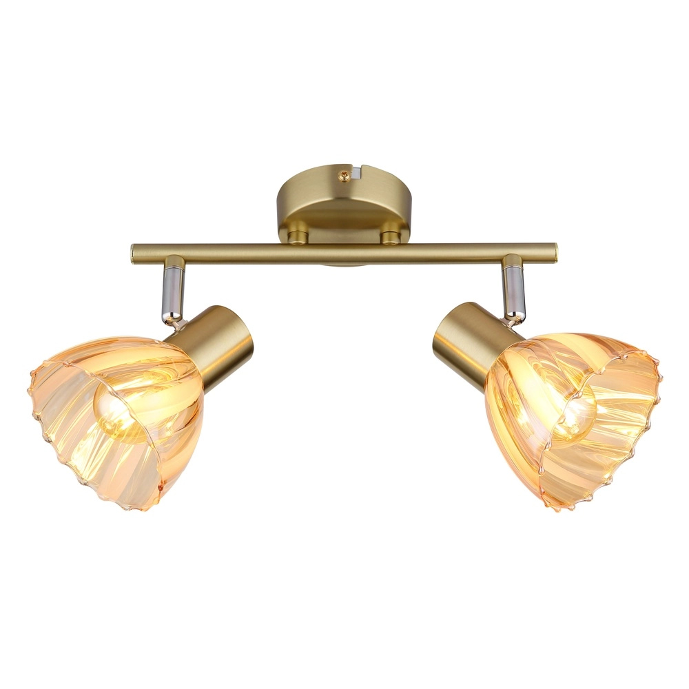 Lampe de plafond à deux lampes Zachery Or Globo 9007371533497