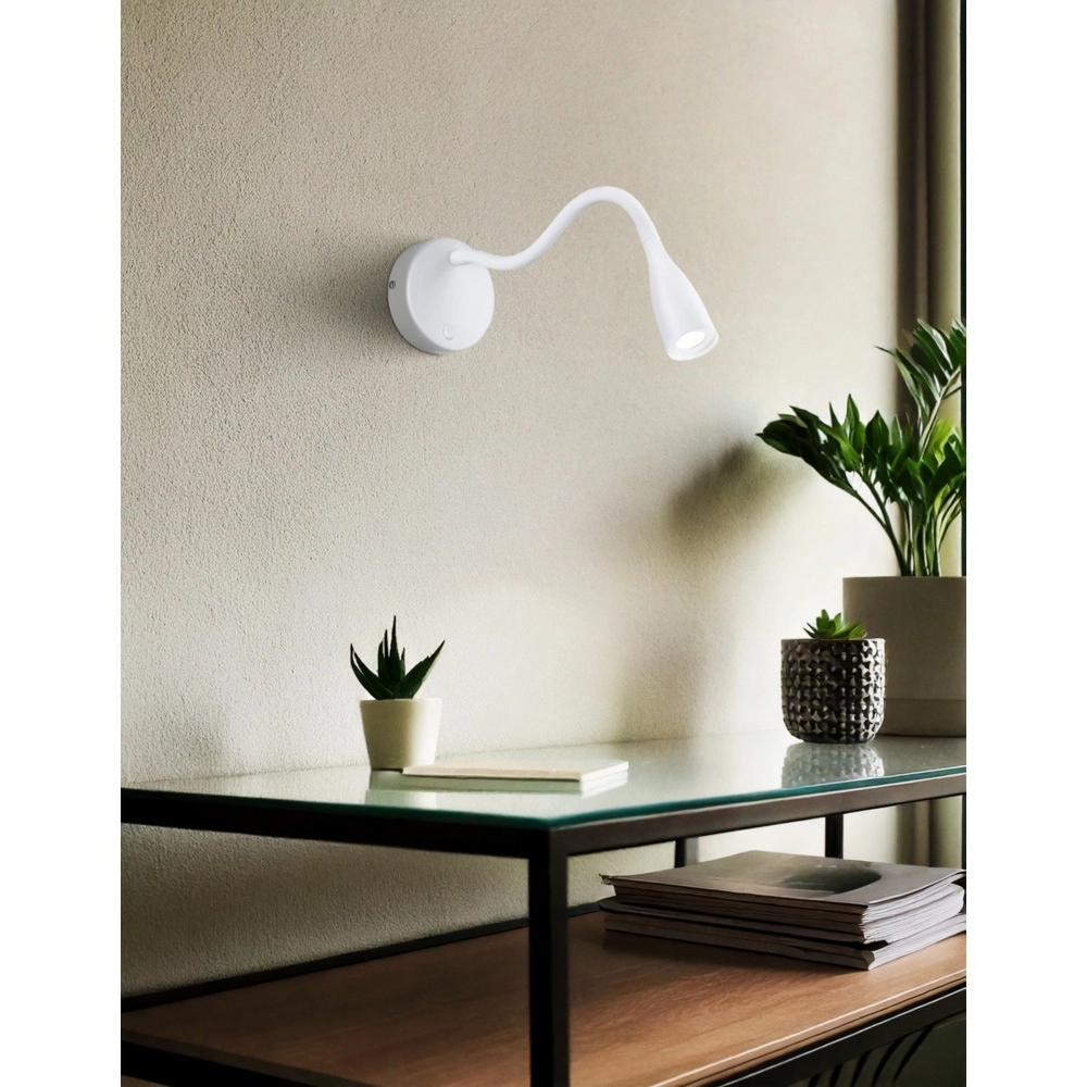 Lampe de chevet Olivandino 1 Blanc flexible Eglo 9008606347797