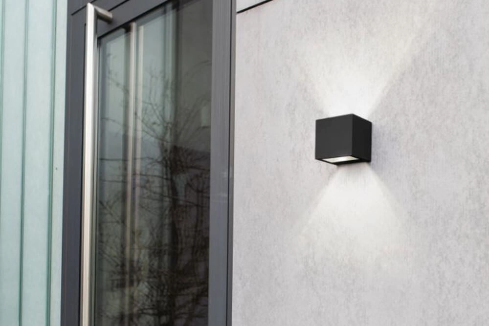 Applique carrée élégante Gemini noir Lutec 6939412011141