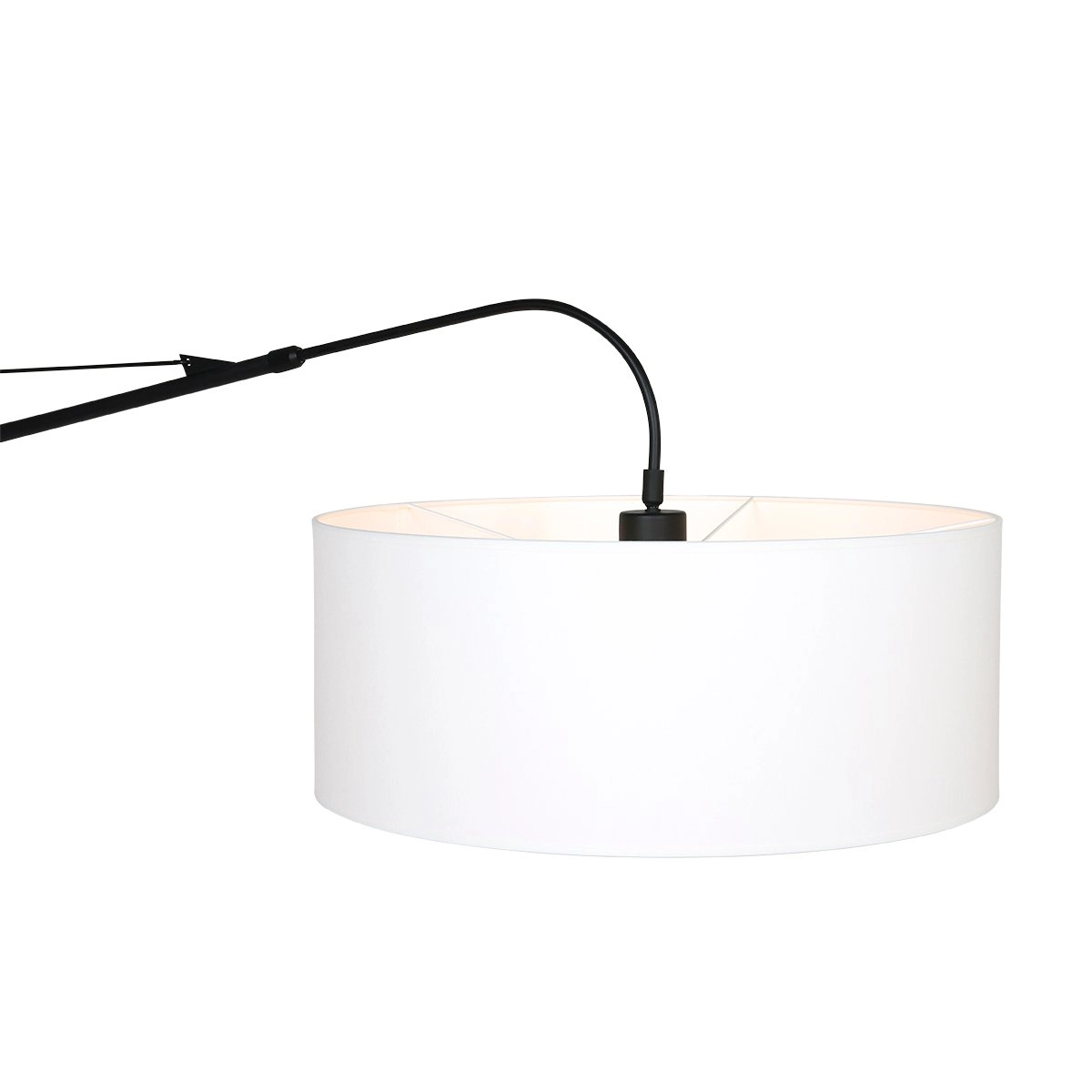 Lampe de lecture Gramineus noir avec abat-jour blanc Steinhauer 8712746132380