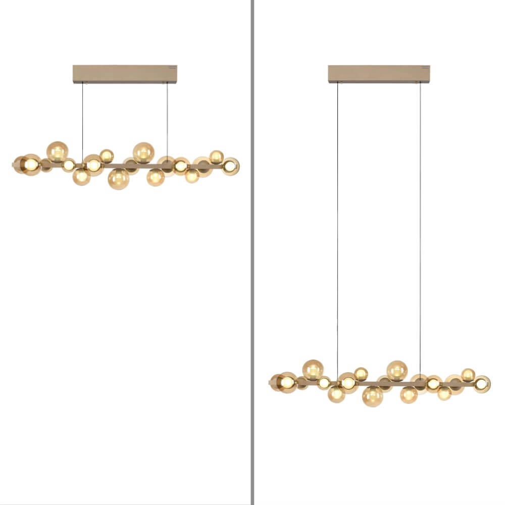 Lampe suspendue unique Pure E-Popup Bronze à 18 lumières Paul Neuhaus 4012248384428