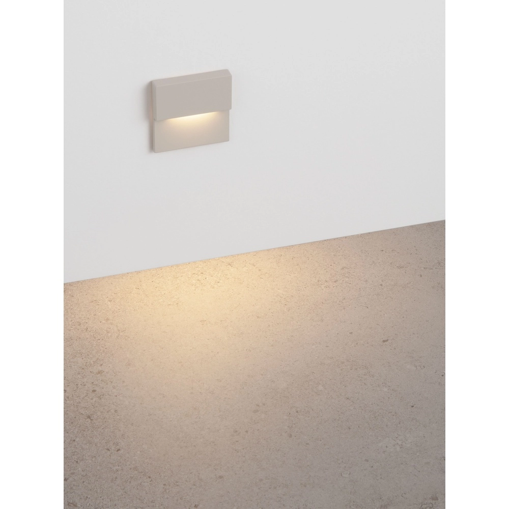 Lampe murale encastrée Dan brun sable 3000K Lyora 5212017497512