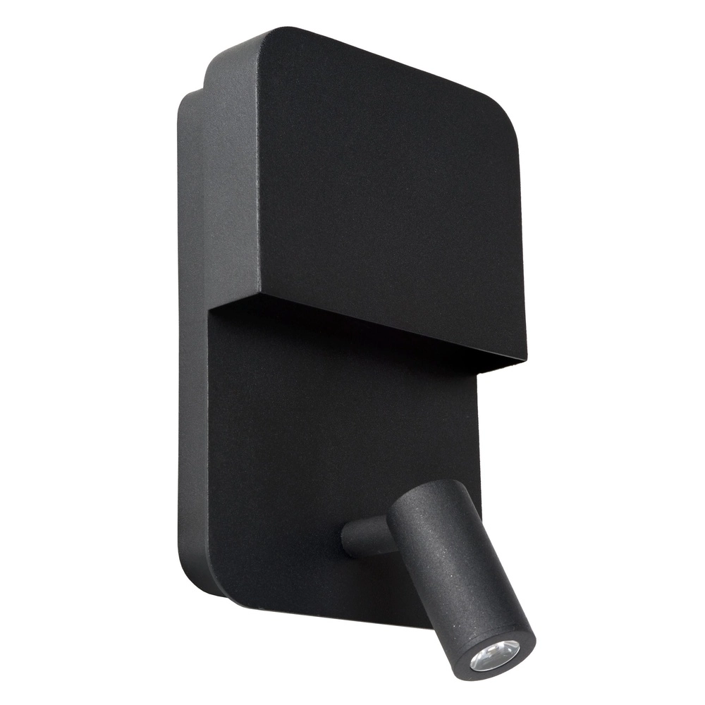 Lampe de chevet Boxer noir avec un point de charge USB