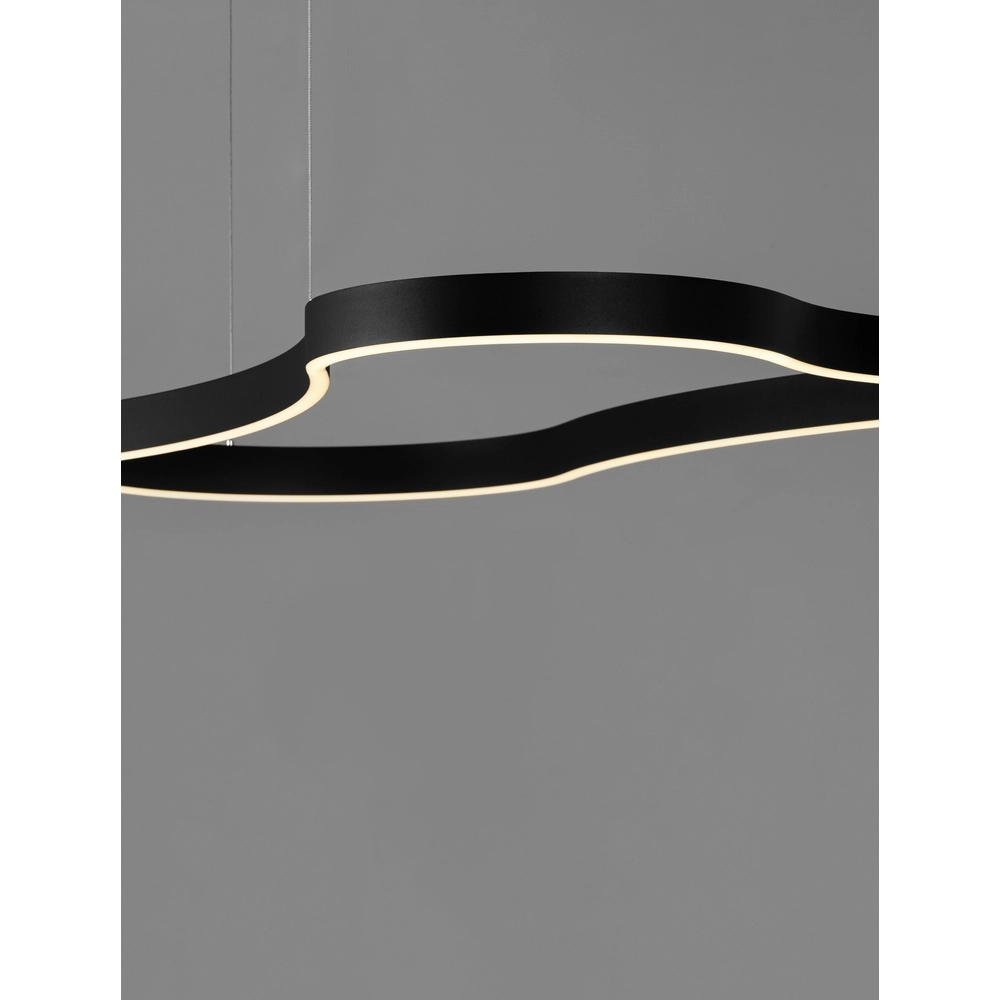 Suspension de forme naturelle Dussa noir 120cm Lyora 5212017463074