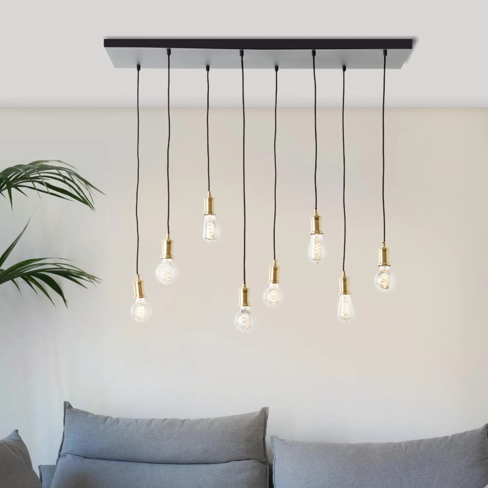 Lampe suspendue Darcia avec 8 pendules Brilliant 4004353411700