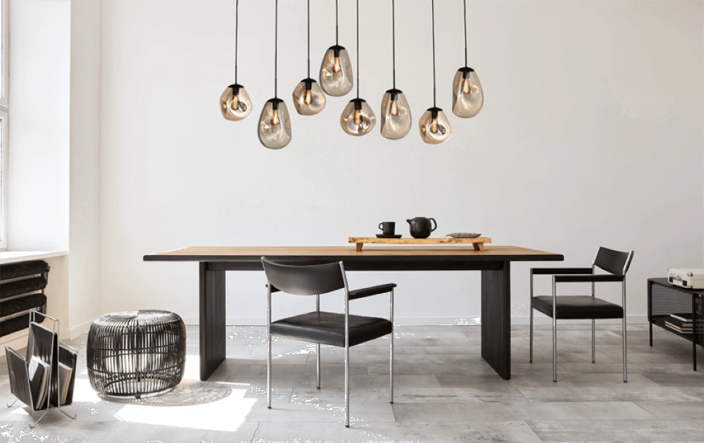 Lampe suspendue Lava 8x verre doré Masterlight 8718121286310