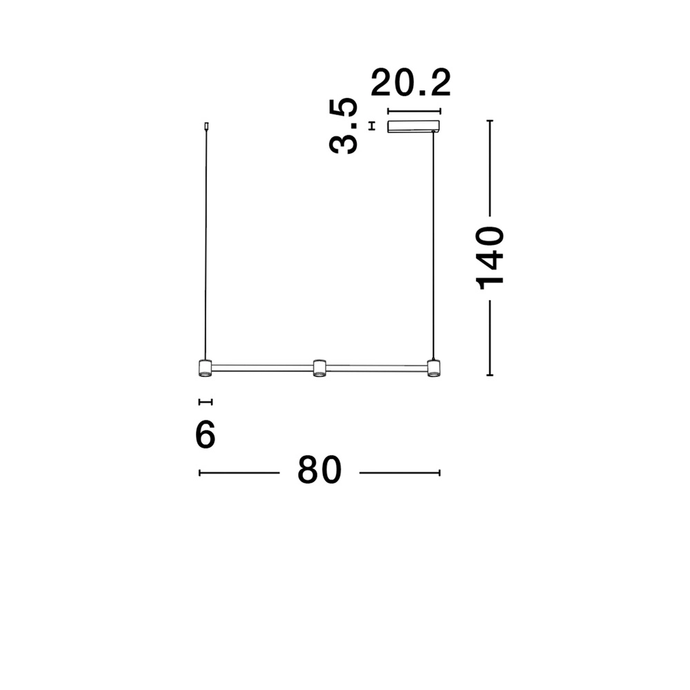 Suspension design Puize 3 lumières noir Lyora 5212017448576