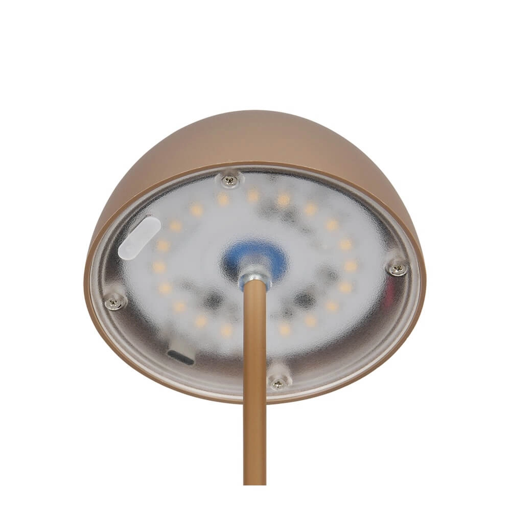 Lampe de table rechargeable Ortiz brun café Trio 4017807643374