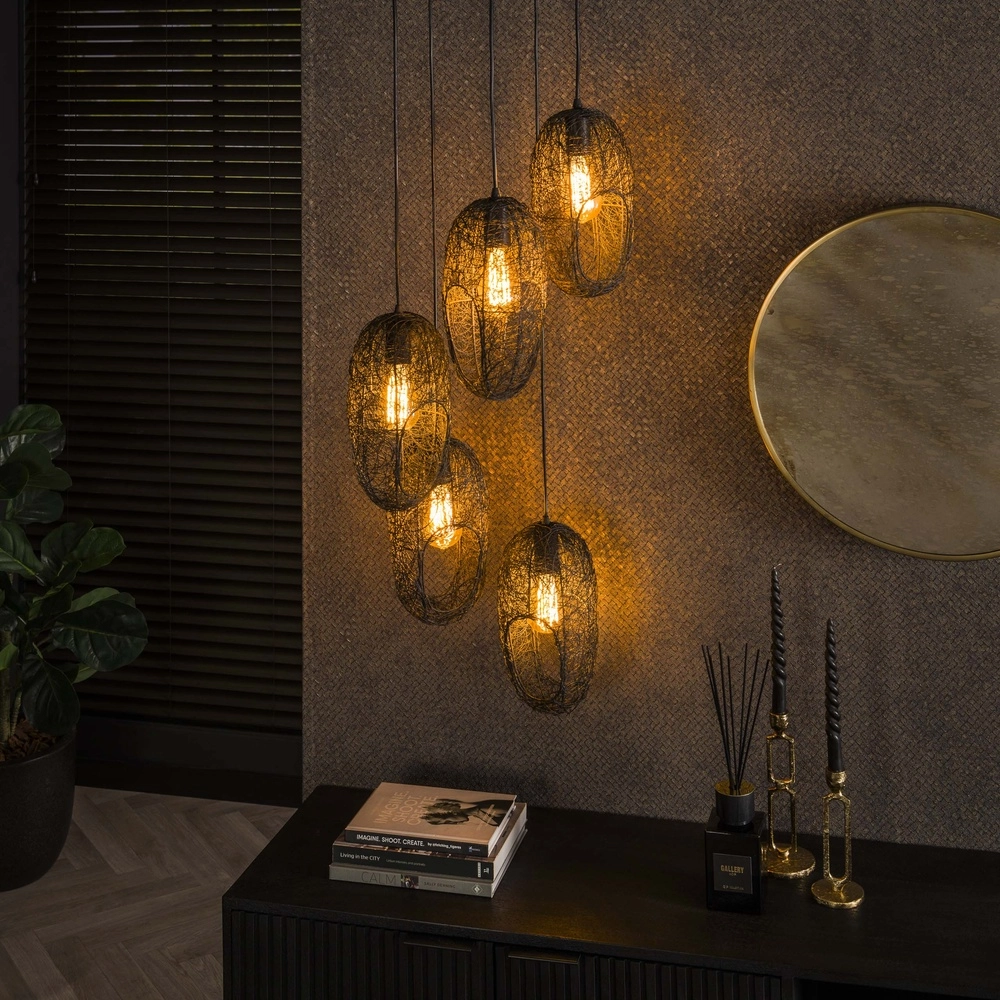Lampe pendante en maille Open 3x E27