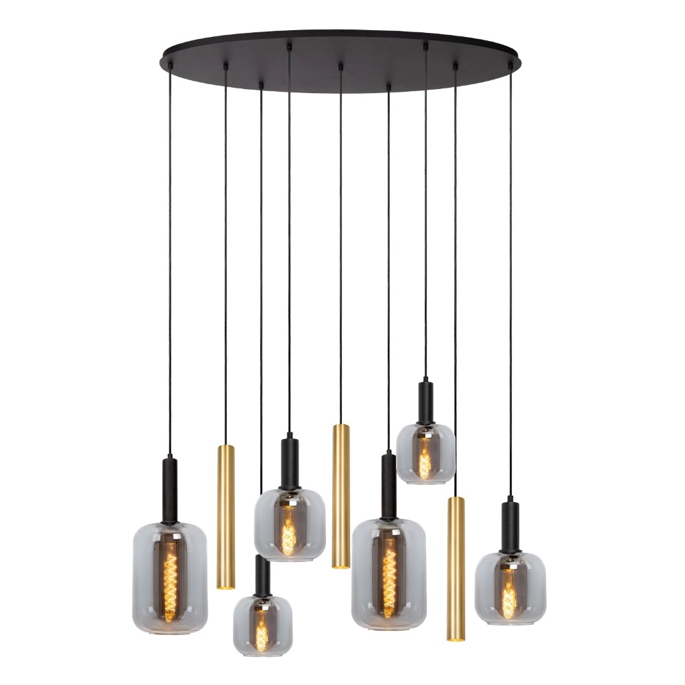 Lampe suspendue Joanet Or 6 lumières