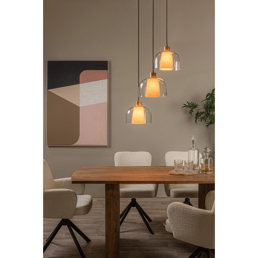 Lampe pendante de conception Gunhild Rond or à 3 lumières Lucide 5411212303363