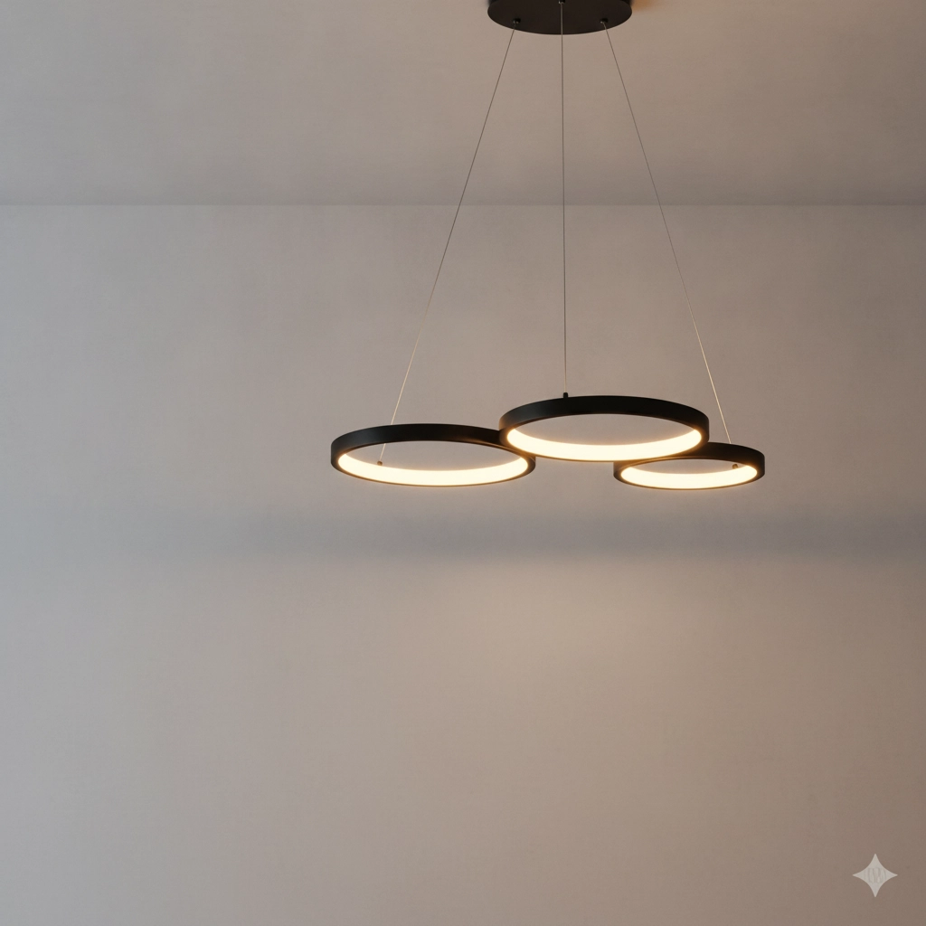 Suspension moderne Magnus noir 55cm
