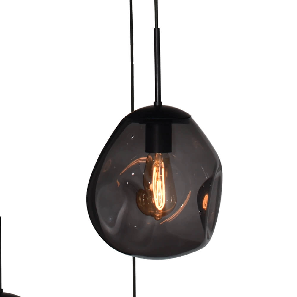 Lampe suspendue Vide Lava 5x verre à fumée Masterlight 8718121284323