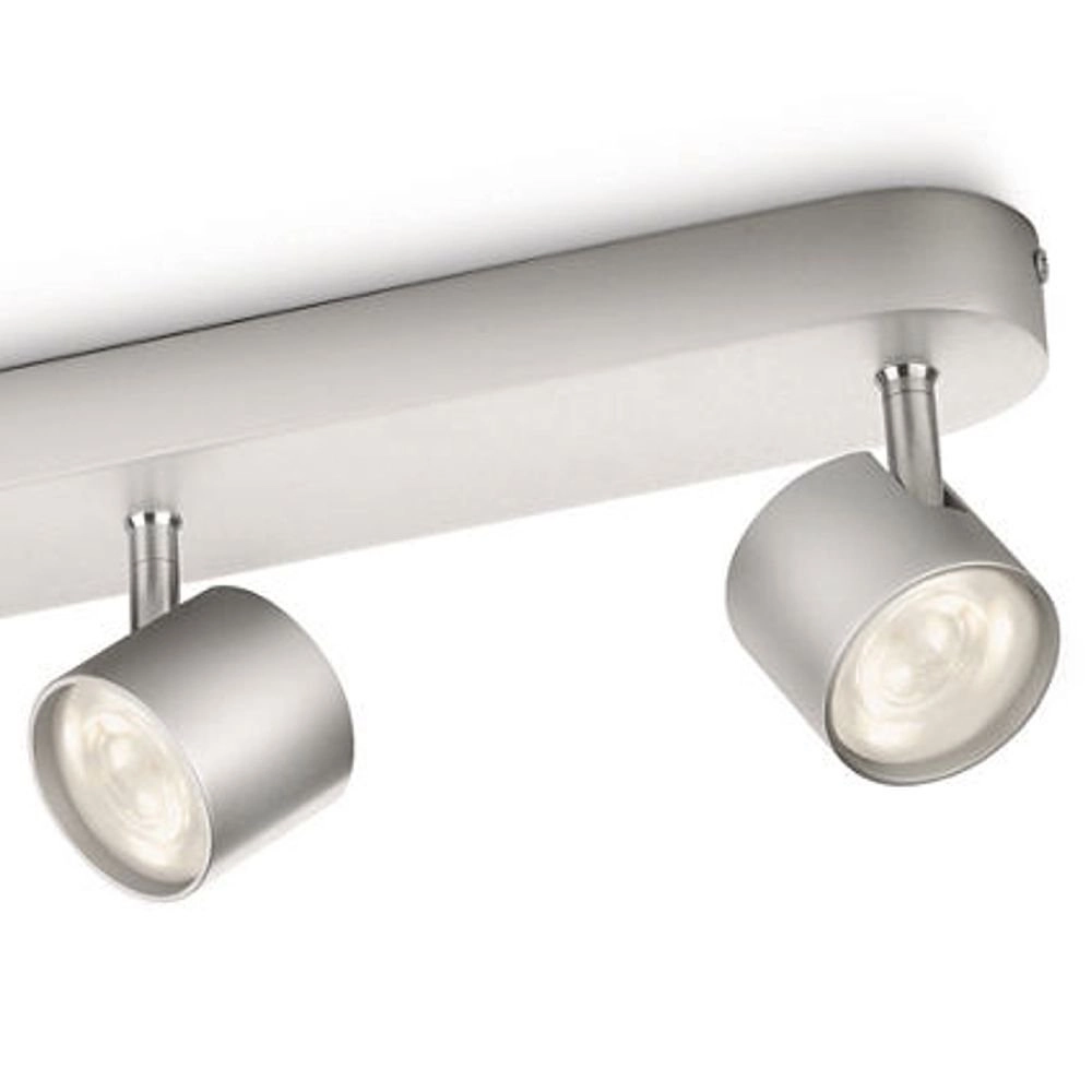 Spot de plafond LED My Living Star Gris métallisé à 4 lumières Philips 8718291444916