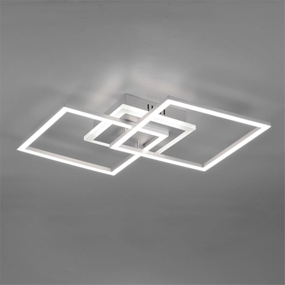 Plafonnier carré Venida 57cm gris Trio 4017807451092