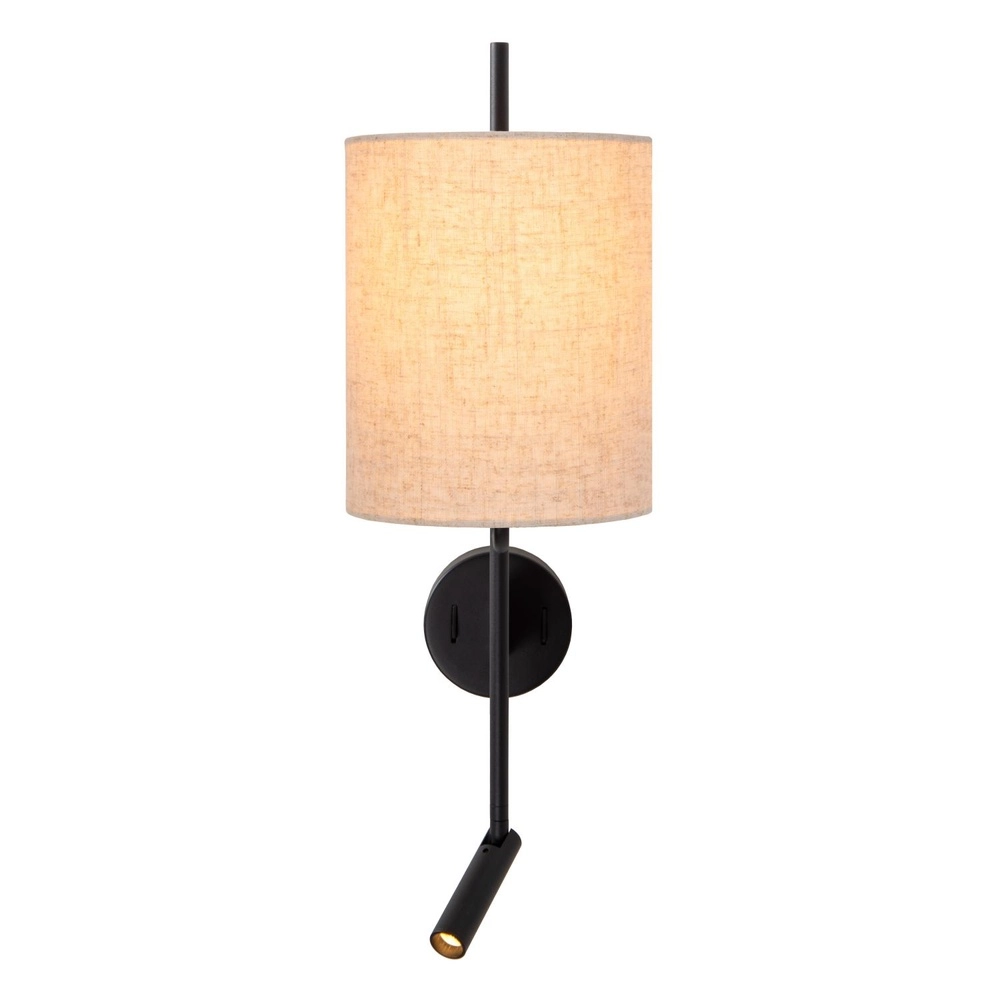 Lampe murale Magic avec lumière supplémentaire et point de charge USB Lucide 5411212680068