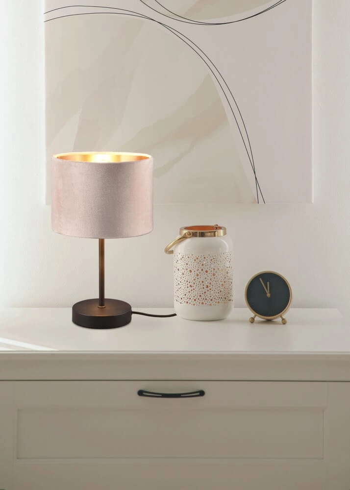 Lampe de table Julieta capuche en velours Trio 4017807574142