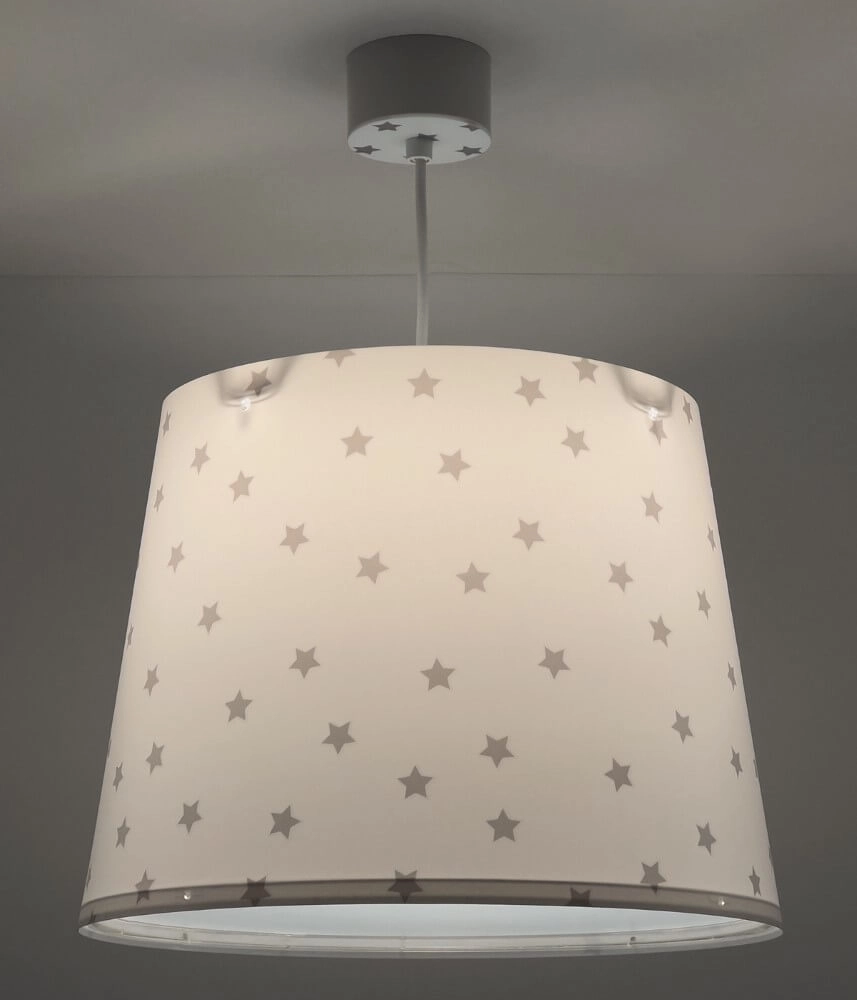 Lampe suspendue chambre d'enfant Star Light blanc avec du gris doux Dalber 8420406001401