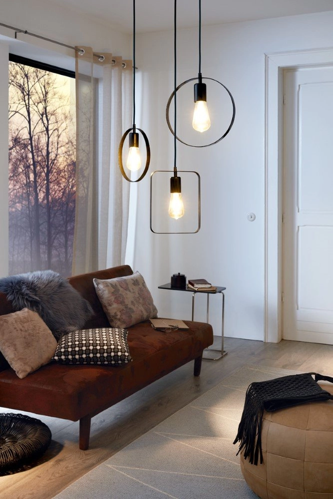 Lampe à suspension Bedington Round noir Eglo 9002759497842