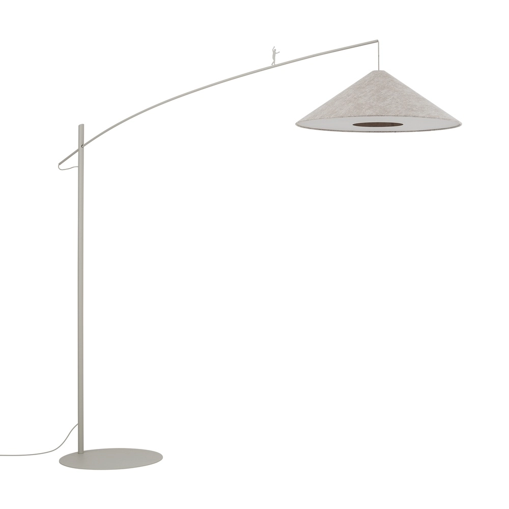 Lampe de pied Poise brun sable Ø 72cm Lyora 5903139116862