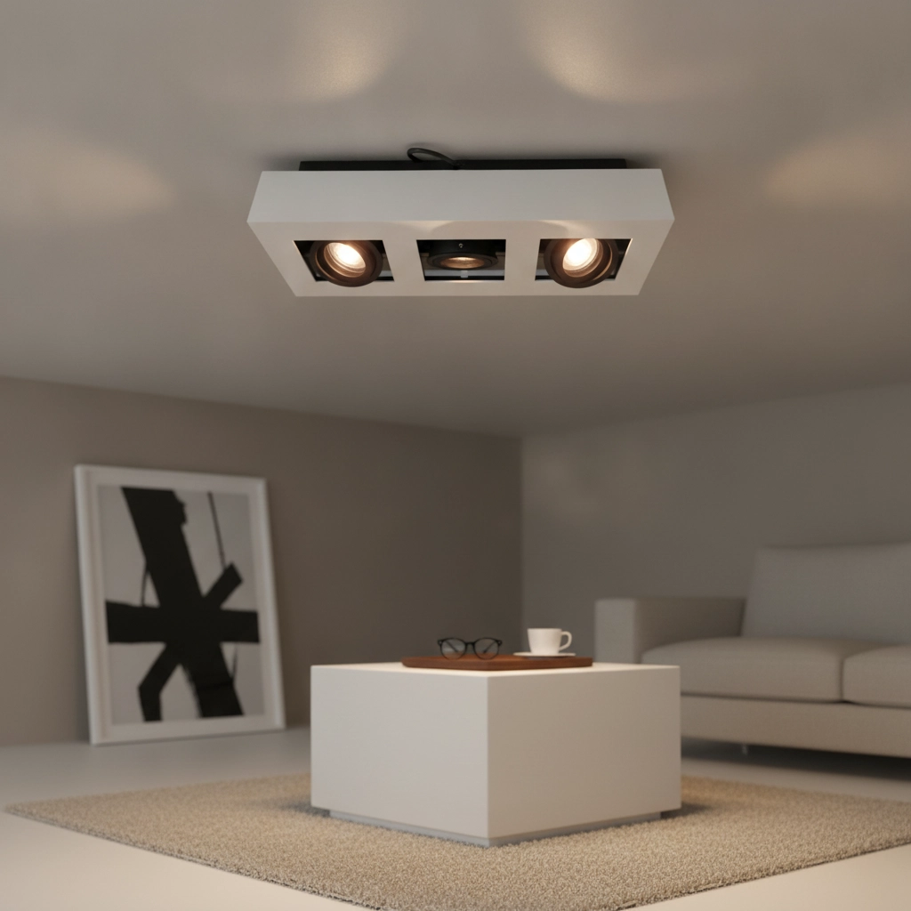 Spot de plafond blanc Bosco 3 lumières