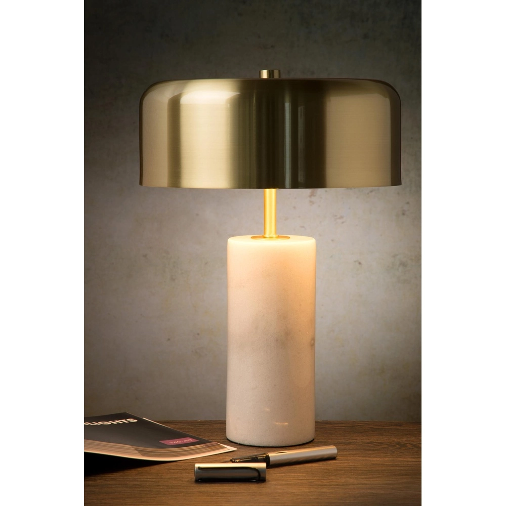 Lampe de table Mirasol blanc avec or Lucide 5411212343406