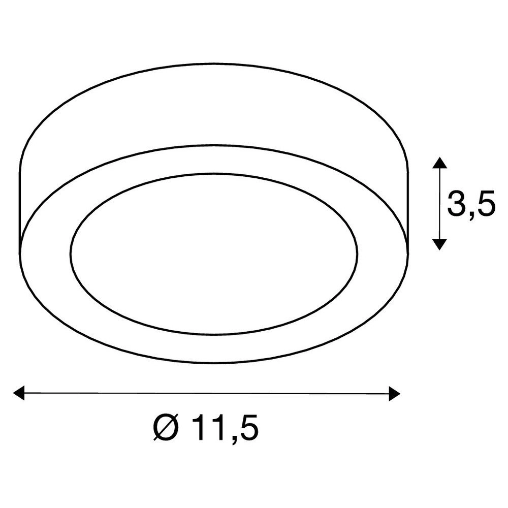 LED plafonnier Senser 12 Ø 11,5cm SLV 4024163232043