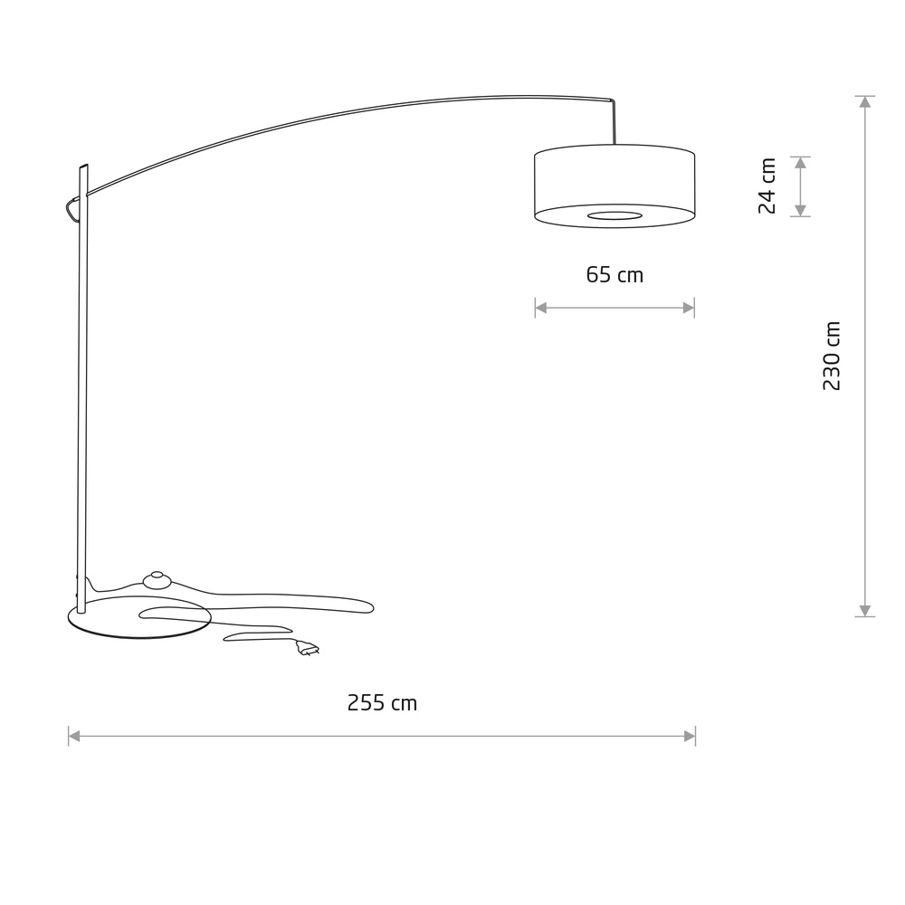 Lampe de pied Poise bleu avec rouge et jaune Ø 65 cm Lyora 5903139114301