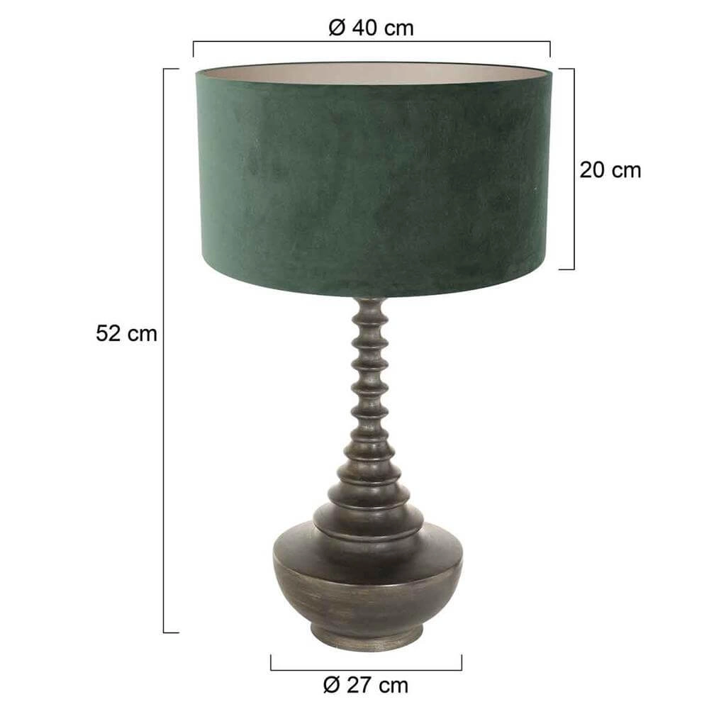 Lampe de table unique Bois avec capot vert Steinhauer 8712746172614
