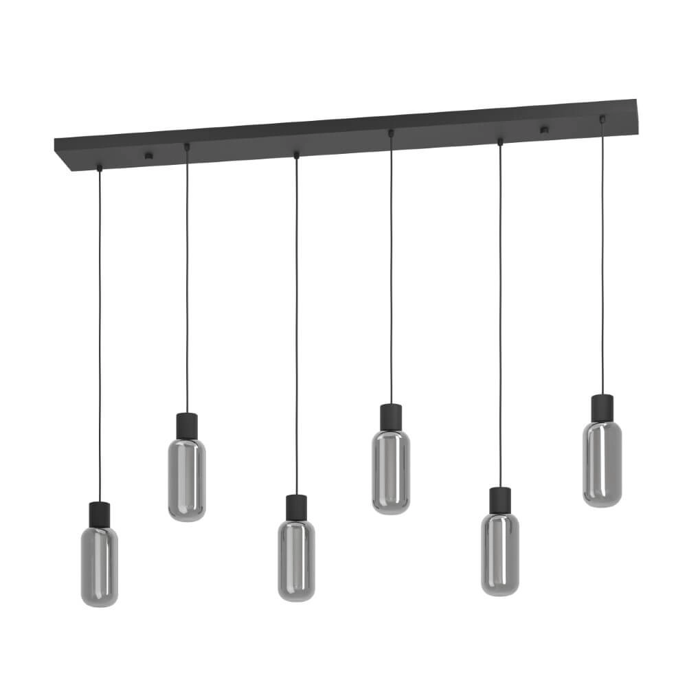 Lampe suspendue 6 lumières Majone noir Lampe suspendue 6 lumières Majone noir