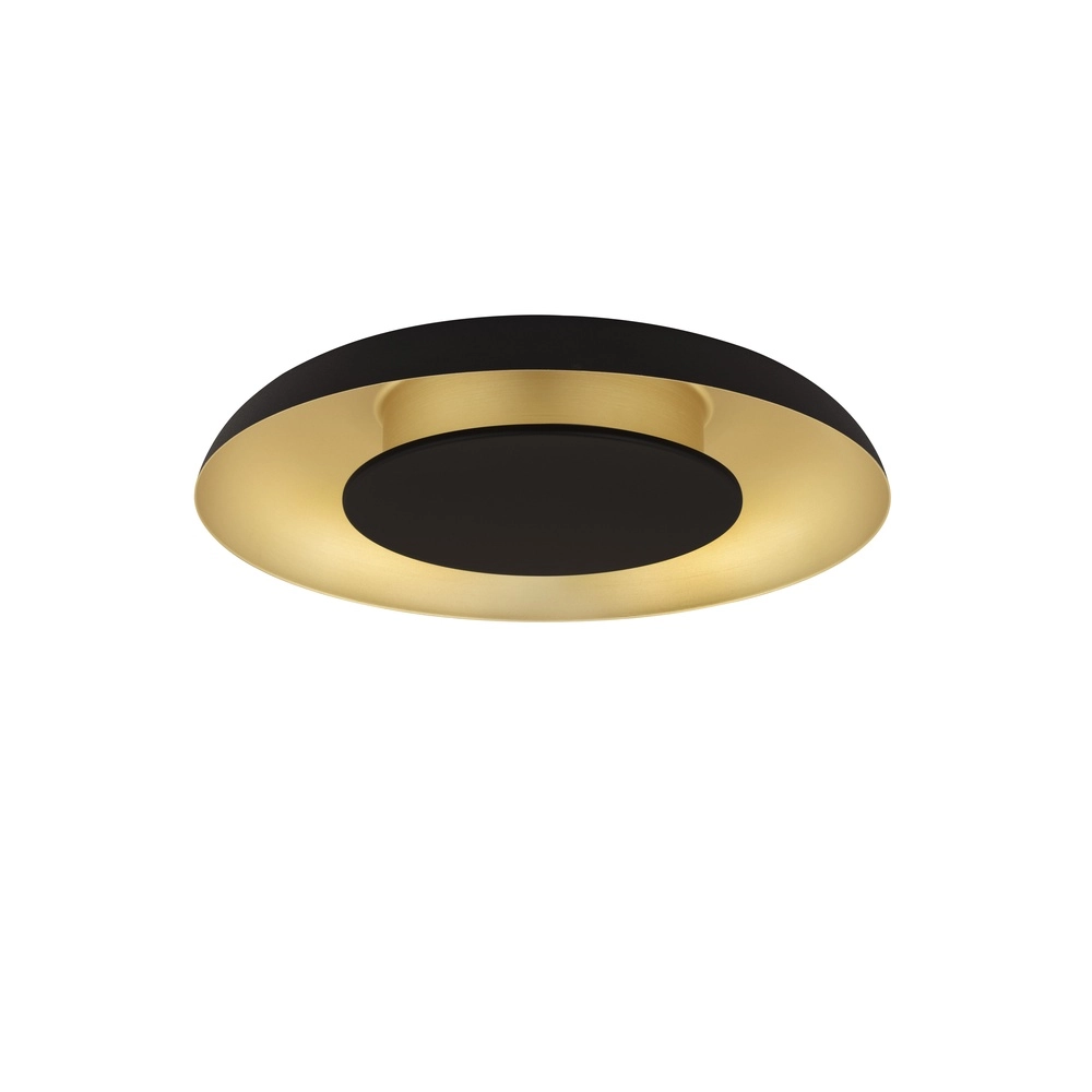 Plafonnier design Epos Ø 40cm noir avec or Lyora 5212017463203