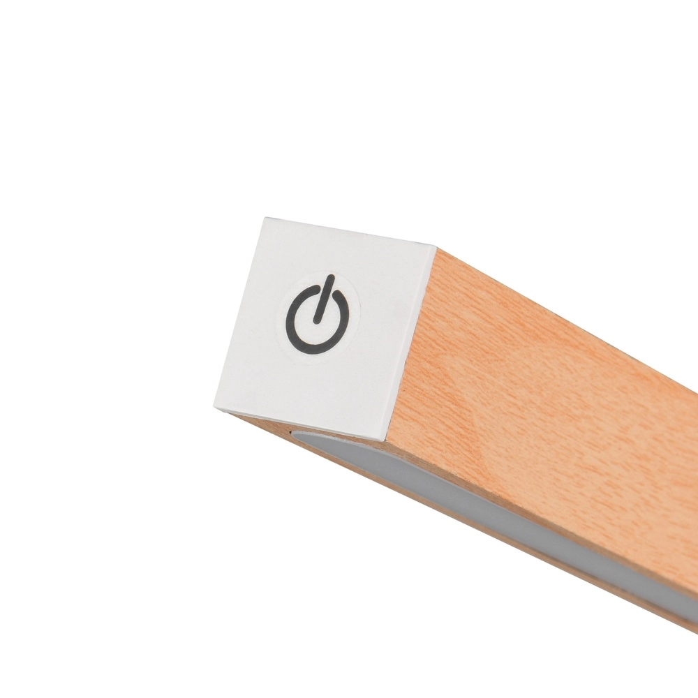 Lampe de table design Skip Rechargeable blanc avec bois Trio 4017807643503